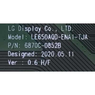 T-CON PARA TV LG / NUMERO DE PARTE 6871L-6458F / 6870C-0852B / 6458F1 / LE65DAQD / MODELO OLED48C1PUB / OLED48C1AUB - Imagen 4